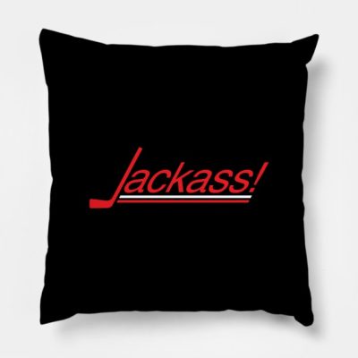 Happy Gilmore Jackass With Hockey Stick Throw Pillow Official Jackass Merch Store