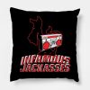 Infamous Jackasses Throw Pillow Official Jackass Merch Store