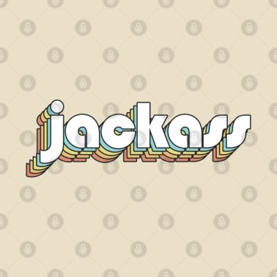 Jackass Retro Rainbow Typography Faded Style Tapestry Official Jackass Merch Store