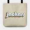 Jackass Retro Rainbow Typography Faded Style Tote Official Jackass Merch Store