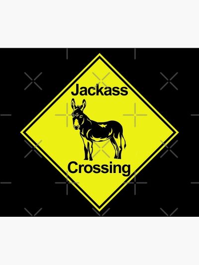 Caution Sign Jackass Crossing Metal Sign Tapestry Official Jackass Merch Store