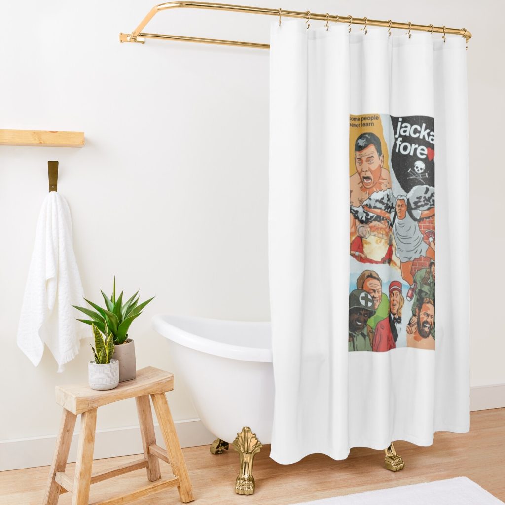 Jackass Forever Funny Shower Curtain Official Jackass Merch Store