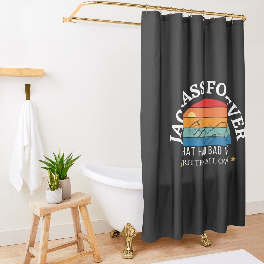 Jackass Forever | That Had Bad News Written All Over It Shower Curtain Official Jackass Merch Store